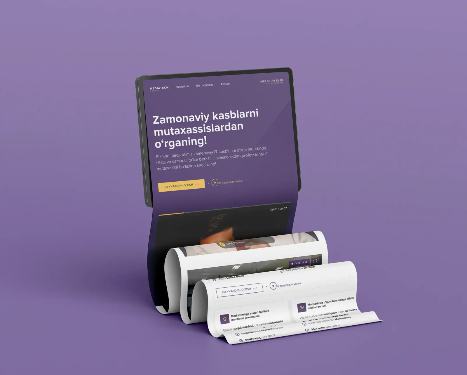 Mediatech — IT maktabining kurs sayti